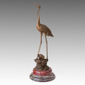 Animal Statue Red-Crowned Crane Decoration Bronze Sculpture Tpal-470/471